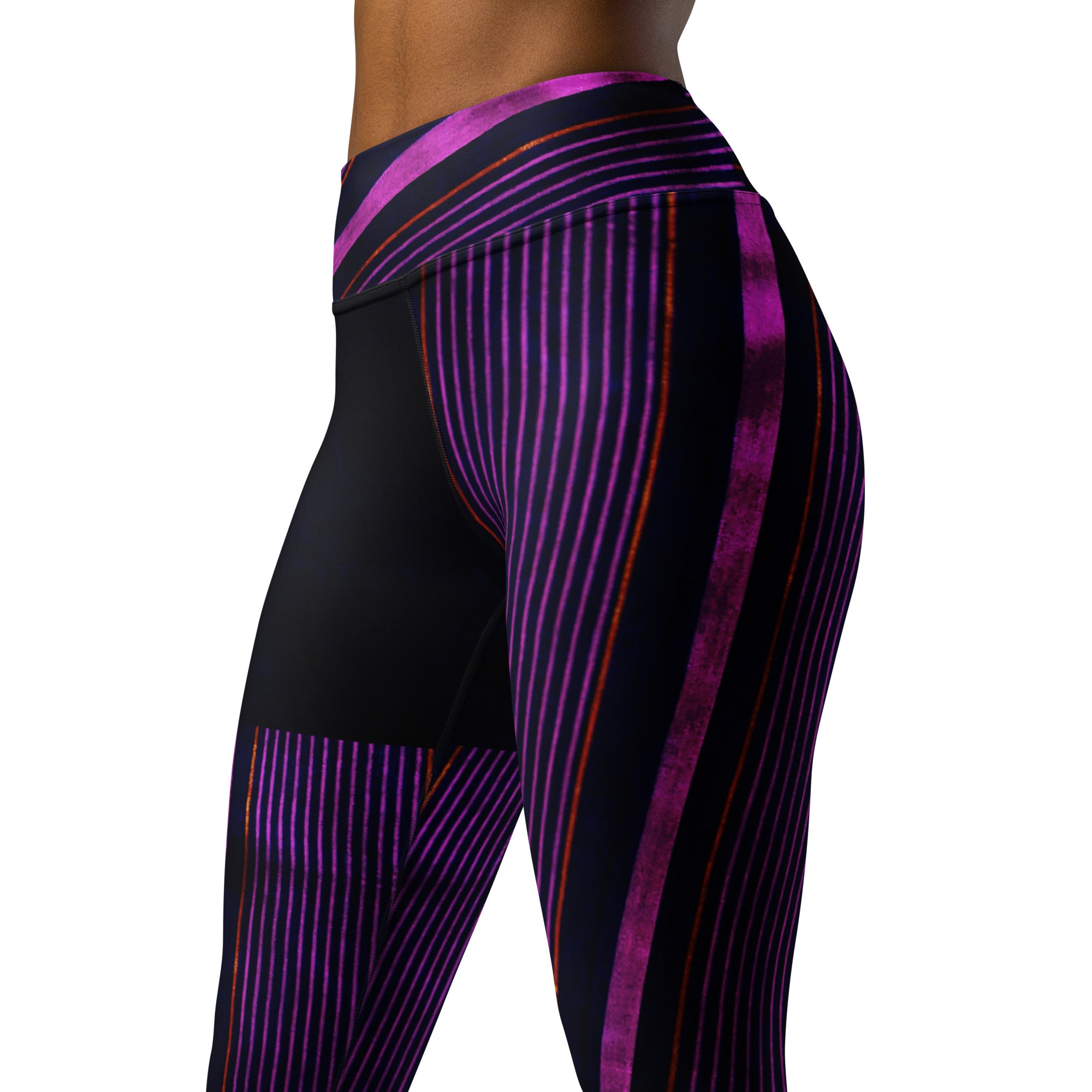Dance Leggings. Yoga Pants. Gym or Workout High Waist Leggings. "Peppermint" Streetwear by WickedYo.